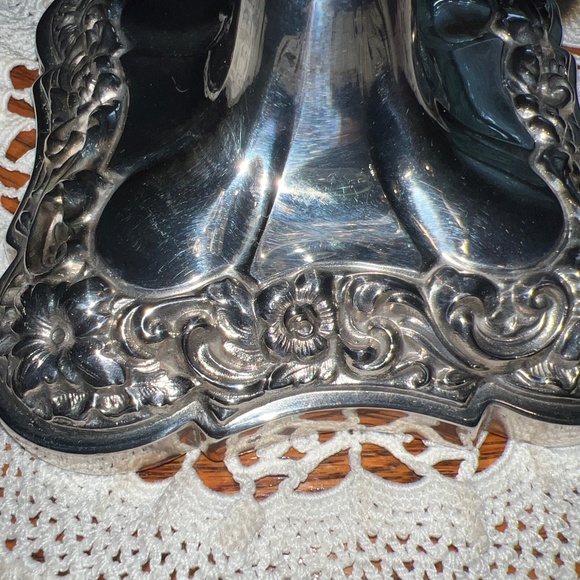 Vintage Silver Plated BP Ornate Candle Holder - Picture 9 of 12